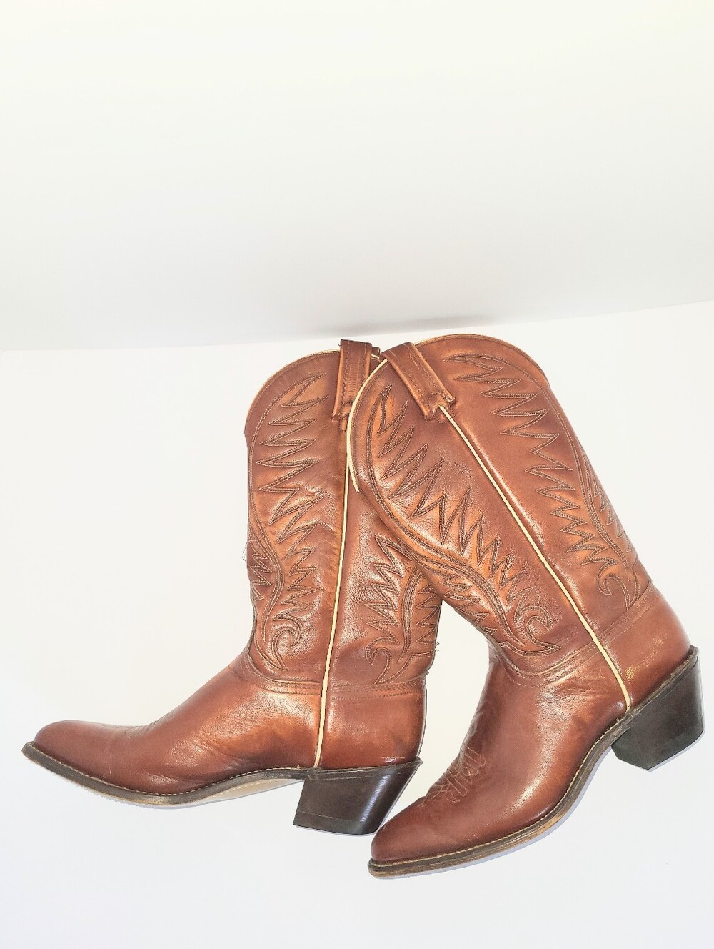 Vintage acme Cowboy Boots 1970's Genuine Leather Western Flame 7 C - Picture 16 of 16